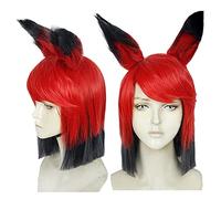 WELLHY Cosplay Wig Anime Cosplay Costume Wig Lagoon Roberta Wig Two Braids Black Long Wig with Wig Cap for Halloween Party Carnival Nightlife Coser Wig