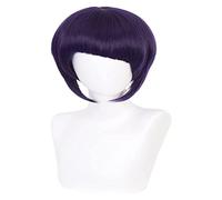 WELLHY Cosplay Wig Anime Cosplay Costume Wig My Hero Academia Wig Jiro Kyoka Wig Women Purple Short Hair Wigs with Free Wig Cap for Halloween Party Carnival Nightlife Concerts Weddings For Coser