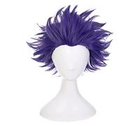 WELLHY Cosplay Wig Anime Cosplay Costume Wig My Hero Academia Wig Shinso Hitoshi Wig Purple Short Hair Wigs with Free Wig Cap for Halloween Party Carnival Nightlife Concerts Weddings for Coser