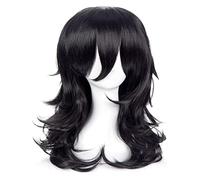 WELLHY Cosplay Wig Anime Cosplay Costume Wig My Hero Academia Wig Shouta Aizawa Wig Long Black Curly Hair Wigs with Free Wig Cap for Halloween Party Carnival Nightlife Concerts Weddings For Coser