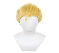 WELLHY Cosplay Wig Anime Cosplay Costume Wig Tokyo Revengers Wig Hanagaki Takemichi Wig Gold Short Hair with Free Wig Cap for Halloween Party Carnival Nightlife Concerts Weddings for Coser