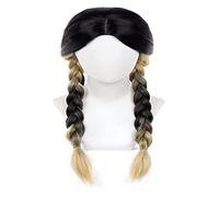 WELLHY Cosplay Wig Anime Cosplay Costume Wig Tokyo Revengers Wig Ran Haitani Wig Gradient Double Ponytail Braids Wig with Free Wig Cap for Halloween Party Carnival Nightlife Concerts Weddings For Co