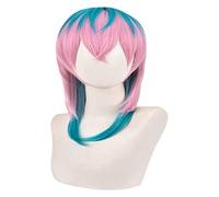 WELLHY Cosplay Wig Anime Cosplay Costume Wig Tokyo Revengers Wig Rindo Haitani Wig Women Gradient Pink Long Hair with Free Wig Cap for Halloween Party Carnival Nightlife Concerts Weddings For Coser