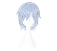 WELLHY Cosplay Wig Anime Cosplay Wig IDOLiSH7 yotsuba Tamaki Blue Short Hair Comic-Con Christmas Carnival Halloween Party Daily Life Men and Women Fashion Wig for Coser