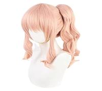 WELLHY Cosplay Wig Anime Cosplay Wig Wig Akiyama Mizuki Wig Women Orange Pink Long Wavy Ponytail with Wig Cap for Halloween Party Carnival Nightlife Concerts Weddings for Coser