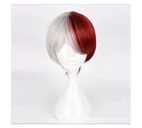 WELLHY Cosplay Wig Anime Cosplay Wigs My Hero Academia Wig Todoroki Shoto Cosplay Wig red and White Anime Wig for Coser