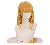 WELLHY Cosplay Wig Anime Game Cosplay LoveLive!!! Wig Heanna Sumire Wig Women Orange with Bangs Long Straight Hair with Free Wig Cap for Halloween Party Carnival Nightlife Coser Wig