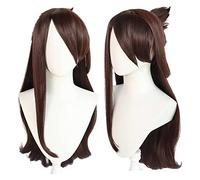 WELLHY Cosplay Wig Anime Game Cosplay Wig for Genshin Impact Beidou Women Long Straight Brown Hair Modeling Party Dress Up Wig Heat Resistant Synthetic Hair No No Shedding + Wig Cap For Coser