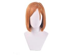 WELLHY Cosplay Wig Anime Jujutsu Kaisen Cosplay Kugisaki Nobara 40cm Short Skirt Color Anime Cosplay Wigs Heat Resistant Synthetic Wigs Halloween for Coser