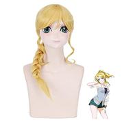 WELLHY Cosplay Wig Anime LoveLive! Wig Love Live Ayase Eli Wig Cosplay Pirang Muda Wig Rambut Ekor Kuda for Coser