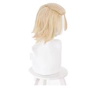 WELLHY Cosplay Wig Anime Tokyo Revengers Sano Manjiro Cosplay Wig Mikey Light Blonde Short Hair Heat-Resistant High Temperature Wire Halloween for Coser
