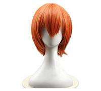 WELLHY Cosplay Wig Arrival Love Live Rin Hoshizora Cosplay Wigs Short Orange Heat Resistant Synthetic Hair Perucas Cosplay Wig for Coser