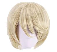 WELLHY Cosplay Wig Black Butler Alois Trancy Cosplay Wig Short Blonde Heat Resistant Synthetic Hair Wig + Wig Cap for Coser