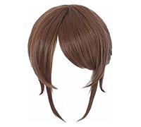 WELLHY Cosplay Wig CosNoble Edgar Valden Wig with Brooch Game Identity V Keychain Pendant Cosplay Pin Accessories for Coser