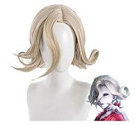 WELLHY Cosplay Wig CosNoble Game Identity V Blood Queen Mary Cosplay Wig Short Apricot Curly Wavy Costume Hair for Women Girls Wigs for Coser