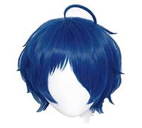 WELLHY Cosplay Wig Cosplay Ohto Ai Wonder Egg Priority Cosplay 30cm Ink-Blue Wig Cosplay Anime Cosplay Wigs Heat Resistant Synthetic Wigs Halloween for Coser