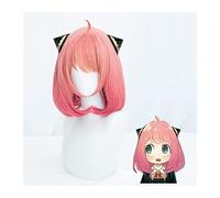 WELLHY Cosplay Wig Cosplay Yor Forger Anime Cosplay Wig Dress Costume Yor Briar Wig Synthetic Hair Wigs with Free Wig Cap for Coser (Color : Anya Forger)