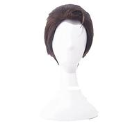 WELLHY Cosplay Wig Detroit Become Human Connor Cosplay Wigs Short Dark Brown Heat Resistant Synthetic Hair Wig + Wig Cap for Coser