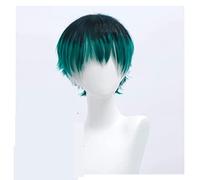 WELLHY Cosplay Wig Division Rap Battle Hypnosis MIC Role Playing Cosplay Nurude Sasara Dark Green Gradient Short Fiber Synthetic Wig for Coser