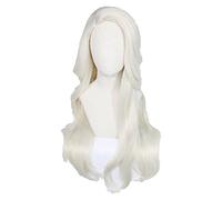 WELLHY Cosplay Wig Elsa Wig Princess Cosplay Wigs Snow Ice Queen Long Wavy Heat Resistant Synthetic Hair Cosplay Wig + Wig Cap for Coser