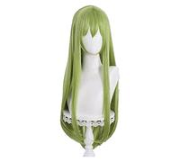WELLHY Cosplay Wig FGO Fate Grand Order Enkidu Cosplay Short Long Green Straight Cosplay Anime Cosplay Wig Heat Resistant Synthetic Wig Halloween for Coser