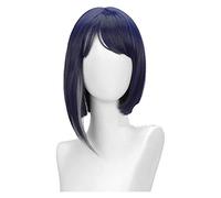 WELLHY Cosplay Wig Game Anime Genshin Impact Kujou Sara Cosplay Wig 30cm Short Straight Wig Heat Resistant Synthetic Hair for Coser