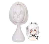 WELLHY Cosplay Wig Game Azur Lane HMS Sirius Women Short Wig Cosplay Costume Heat Resistant Synthetic Hair Halloween Party Wigs FLYAND for Coser