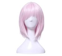 WELLHY Cosplay Wig Game FGO Mash Cosplay Wigs Fate Cosplay 35cm Pink Short Wig Heat Resistant Synthetic Hair for Coser
