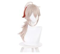 WELLHY Cosplay Wig Genshin Impact Kazuha Cosplay 36cm Short Wig Cosplay Anime Cosplay Wigs Heat Resistant Synthetic Wigs Halloween + Wig hat for Coser