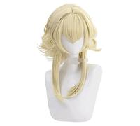 WELLHY Cosplay Wig Genshin Impact Traveler Lumine Aether Anime Light Yellow Cosplay Heat Resistant Synthetic Wig Halloween Wig Cap for Coser