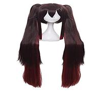 WELLHY Cosplay Wig Genshin Impact Wig Anime Cosplay Hutao Wig with Free Wig Cap for Halloween Party Carnival Nightlife Concerts Weddings for Coser