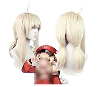 WELLHY Cosplay Wig Genshin Impact Wig Anime Cosplay Klee Wig Double Ponytail Whip Light Beige Wig with Free Wig Cap for Halloween Party Carnival Nightlife Concerts Weddings for Coser