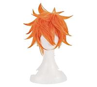 WELLHY Cosplay Wig Haikyuu!! Shoyo Hinata Syouyou Cosplay Wig Short Orange Curly Heat Resistant Synthetic Hair Wig + Wig Cap for Coser