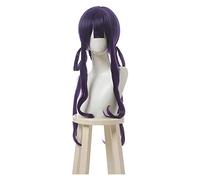 WELLHY Cosplay Wig Jibaku Shounen Hanako-kun Cosplay Wig Akane Aoi Cosplay Wigs Purple Long Wig with Bang Heat Resistant Synthetic Hair for Coser