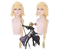 WELLHY Cosplay Wig Joan of Arc Wig Fate Grand Order Cosplay Wig Fate/Zero Cosplay Hair Jeanne d'Arc Fate/Apocrypha Wig Women Blonde Hair for Coser