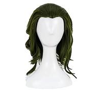 WELLHY Cosplay Wig Joker Movie Clown Joker Cosplay Wigs Joaquin Phoenix Arthur Fleck Curly Green Heat Resistant Synthetic Hair Wig + Wig Cap for Coser