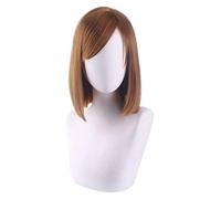 WELLHY Cosplay Wig Jujutsu Kaisen Anime Nobara Kugisaki Costume Cosplay Wig Brown Wig Women Role Play Wig + Hair Cap Heat Resistant Synthetic Hair for Coser