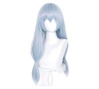 WELLHY Cosplay Wig Jujutsu Kaisen Mahito Cosplay Wig 70cm Long Silver Blue Gray Heat Resistant Synthetic Hair Anime Cosplay Wigs + Wig Cap for Coser