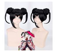 WELLHY Cosplay Wig Love Live Yazawa Nico Cosplay Wig LoveLive Black Ponytail Hair Role Play Wigs Comic Con Theme Party Carnival Costumes Girls Wigs for Coser