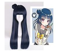 WELLHY Cosplay Wig LoveLive Sunshine Tsushima Yoshiko Cosplay Wig Love Live Aqour Yohane Wig Women Synthetic Hair Halloween Role Play Wigs Costume for Coser