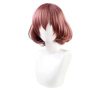 WELLHY Cosplay Wig Maid-fuku Kamen Cosplay Wig Anime High-Rise Invasion Cosplay Wig Women Headwear Short Heat Resistant Synthetic Hair for Coser