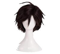 WELLHY Cosplay Wig Mystic Messenger Jumin Han Cosplay Wig Short Black Heat Resistant Synthetic Hair Wig + Wig Cap for Coser