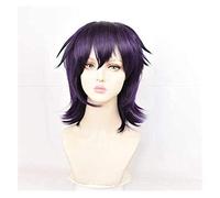 WELLHY Cosplay Wig Narancia Ghirga Wig Anime Wig 's Bizarre Adventure Cosplay Comic-Con Halloween Party Carnival Adult Men and Women Anime Fans Gift (Purple Black Wig) FLYAND for Coser