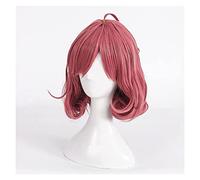 WELLHY Cosplay Wig Noragami Ebisu Kofuku Cosplay Wig Short Pink Heat Resistant Synthetic Hair Wigs + Wig Cap for Coser