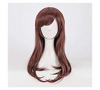 WELLHY Cosplay Wig OW D.va DVA Hana Song Cosplay Wigs Long Brown Heat Resistant Synthetic Hair Wig + Wig Cap for Coser