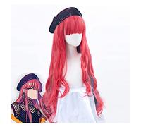 WELLHY Cosplay Wig Paradox Live Cosplay Anne Faulkner Cosplay Wig Long Curly Pink Blue Gradient Hair Fiber Synthetic Hair for Coser