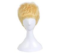 WELLHY Cosplay Wig Persona 5 Ryuji Sakamoto Cosplay Wig Men Short Yellow Wig Cosplay Anime Cosplay Wig Heat Resistant Synthetic Wigs Halloween for Coser