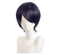 WELLHY Cosplay Wig Persona 5 Yusuke Kitagawa Cosplay Wig Men Short Black Blue Wig Cosplay Anime Cosplay Wig Heat Resistant Synthetic Wigs Halloween for Coser