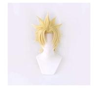 WELLHY Cosplay Wig 's Bizarre Adventure Caesar Anthonio Zeppeli Short Wig Cosplay Costume Heat Resistant Synthetic Hair Men Women Wigs for Coser