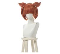 WELLHY Cosplay Wig Stephen King It Cosplay Wig Halloween Pennywise Female Cosplay Short Orange Wigs Heat Resistant Synthetic Hair for Coser